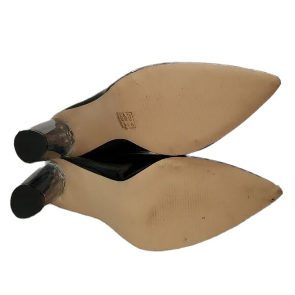 Dark grey clear perspex dress rain boots 8 1/2 - Picture 4 of 11